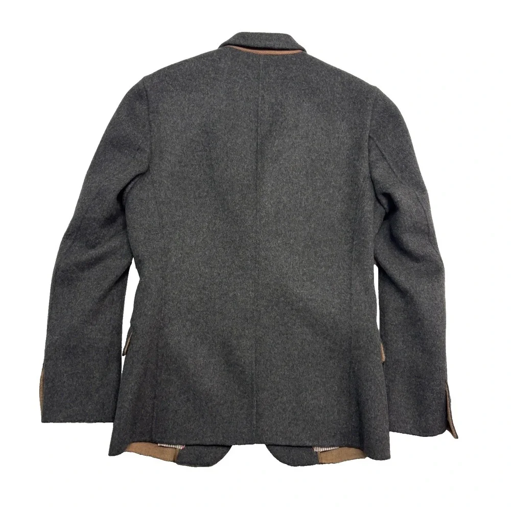 Banana Republic 38R Charcoal Heavy Flannel Wool Blazer Jacket Sport Coat Soft